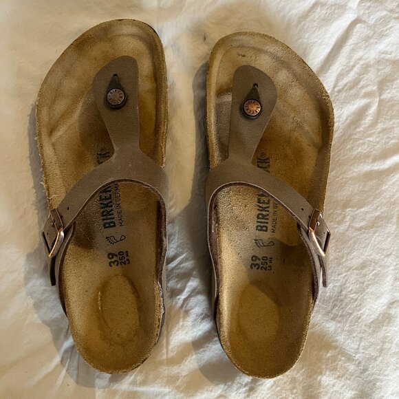 BIRKENSTOCK GIZEH TOBACCO BROWN SIZE 39 (8, 8.5) SANDLE, Brand New - Picture 3 of 8